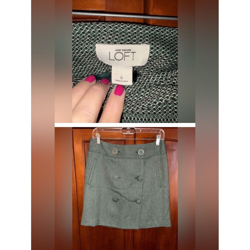 LOFT Green Mini Skirt #1449